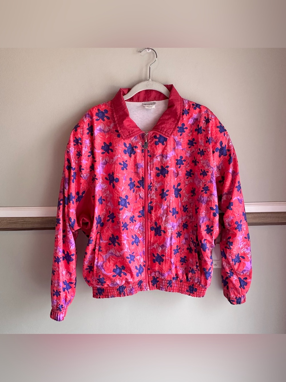 Vintage Sergio Tacchini Pink Nylon Windbreaker Track Jacket